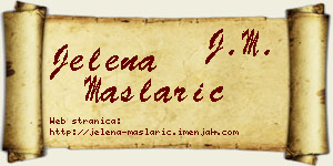 Jelena Maslarić vizit kartica